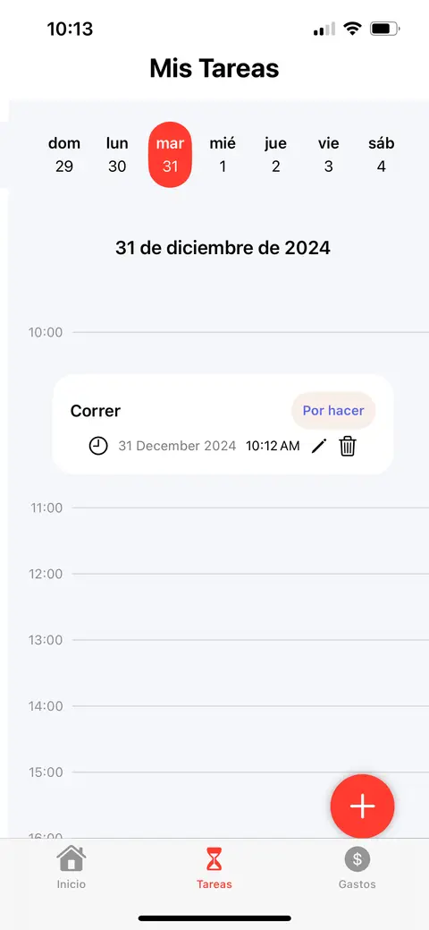 Control TODO — lista de tareas con categorías y recordatorios